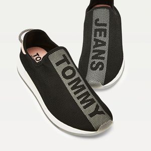 Tommy Jeans dámské černé tenisky Technical mesh flexi sneak - 40 (BDS)